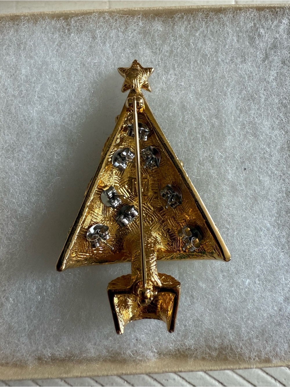 Vintage Weingeroff Christmas Tree Brooch & Earring set (See Photos) - Picture 2 of 4